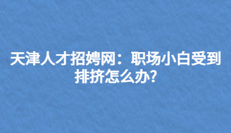 天津人才招娉網(wǎng)：職場小白受到排擠怎么辦?